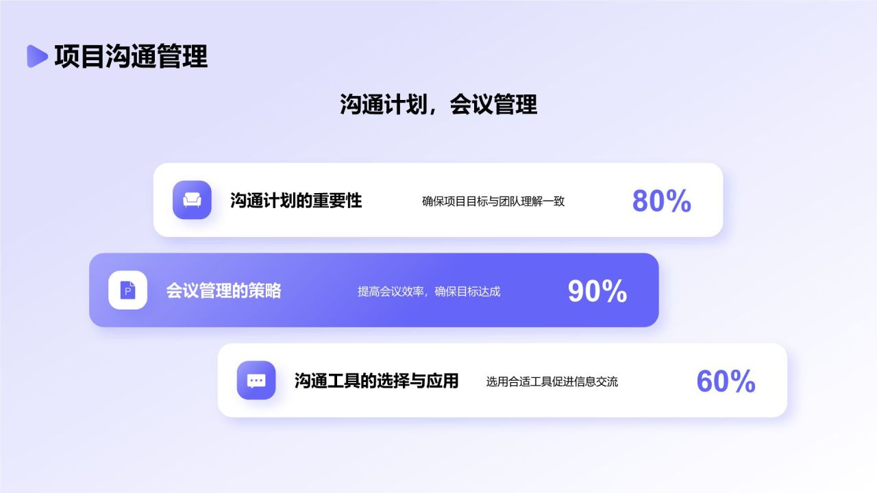 蓝色几何风有效的项目管理PPT模板