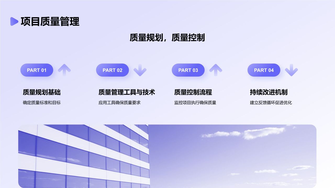 蓝色几何风有效的项目管理PPT模板