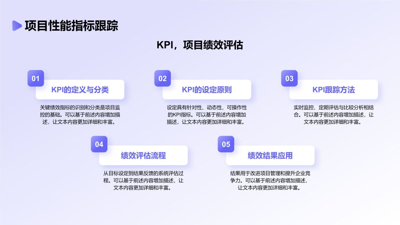 蓝色几何风有效的项目管理PPT模板