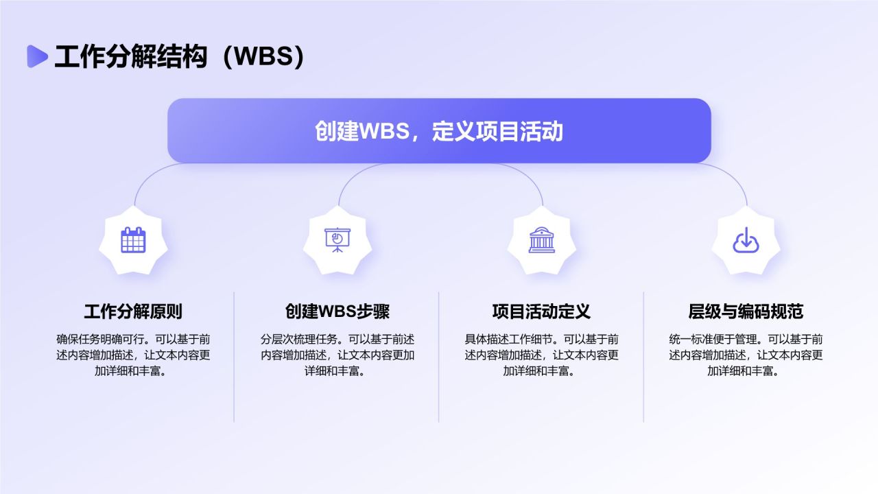 蓝色几何风有效的项目管理PPT模板