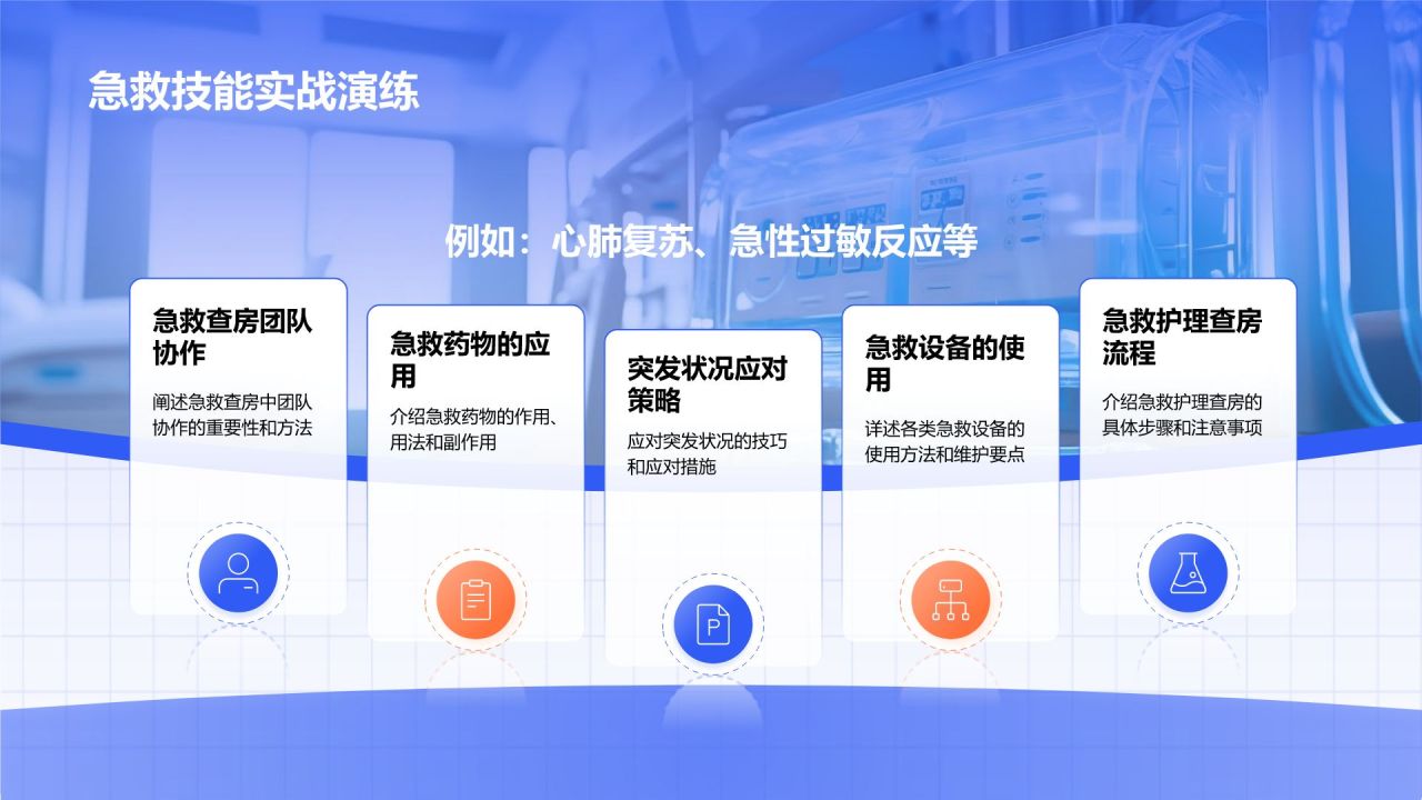 紫色3D风护理查房PPT模板