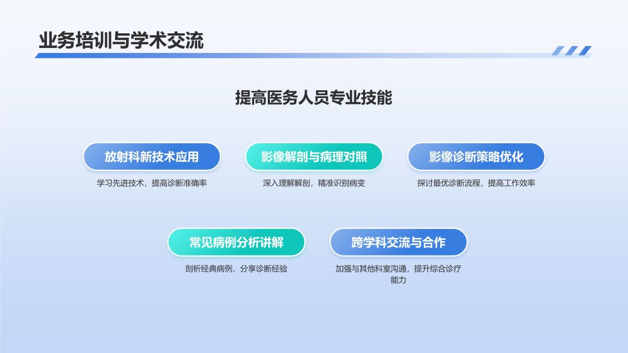 蓝色插画风放射科疑难病例讨论PPT模板