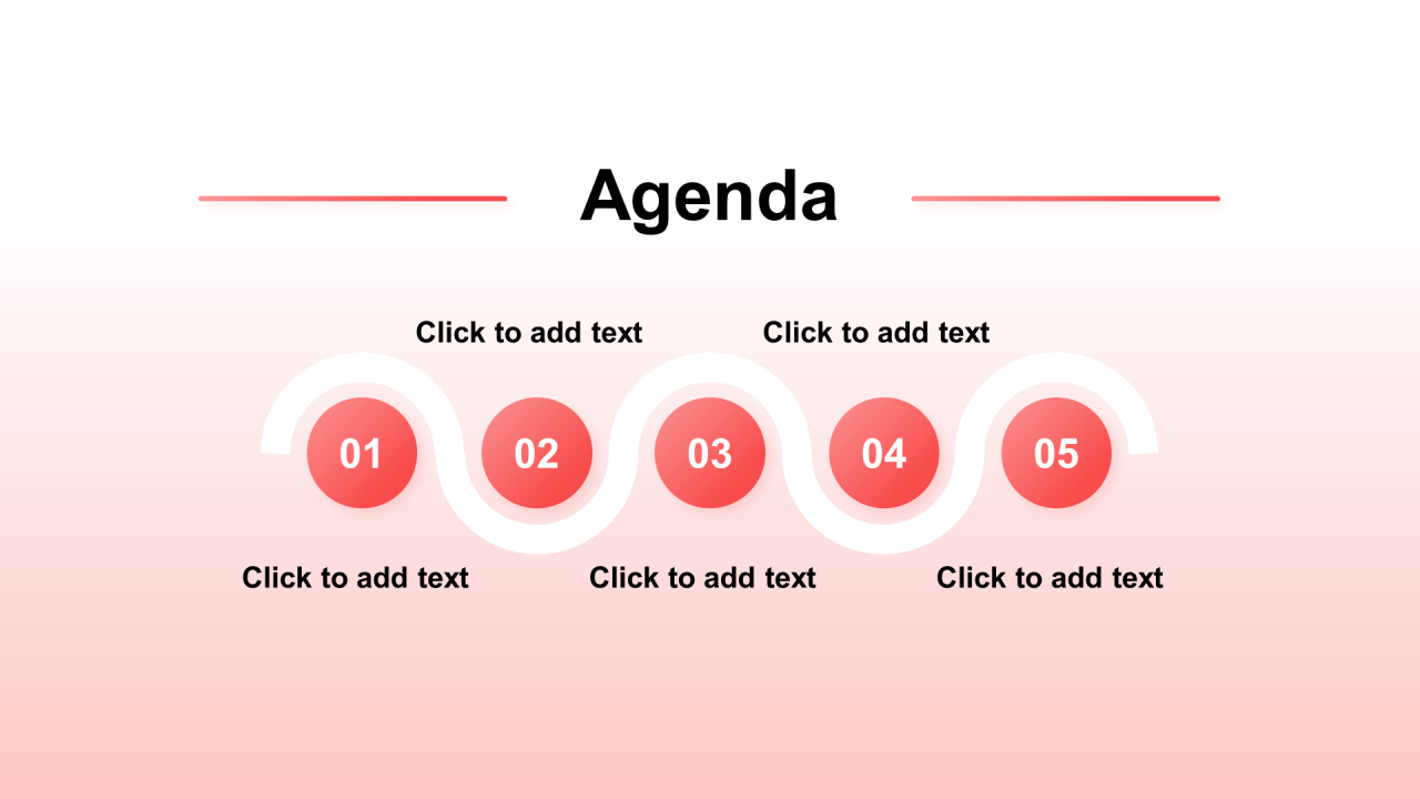 渐变纯文字PPT目录