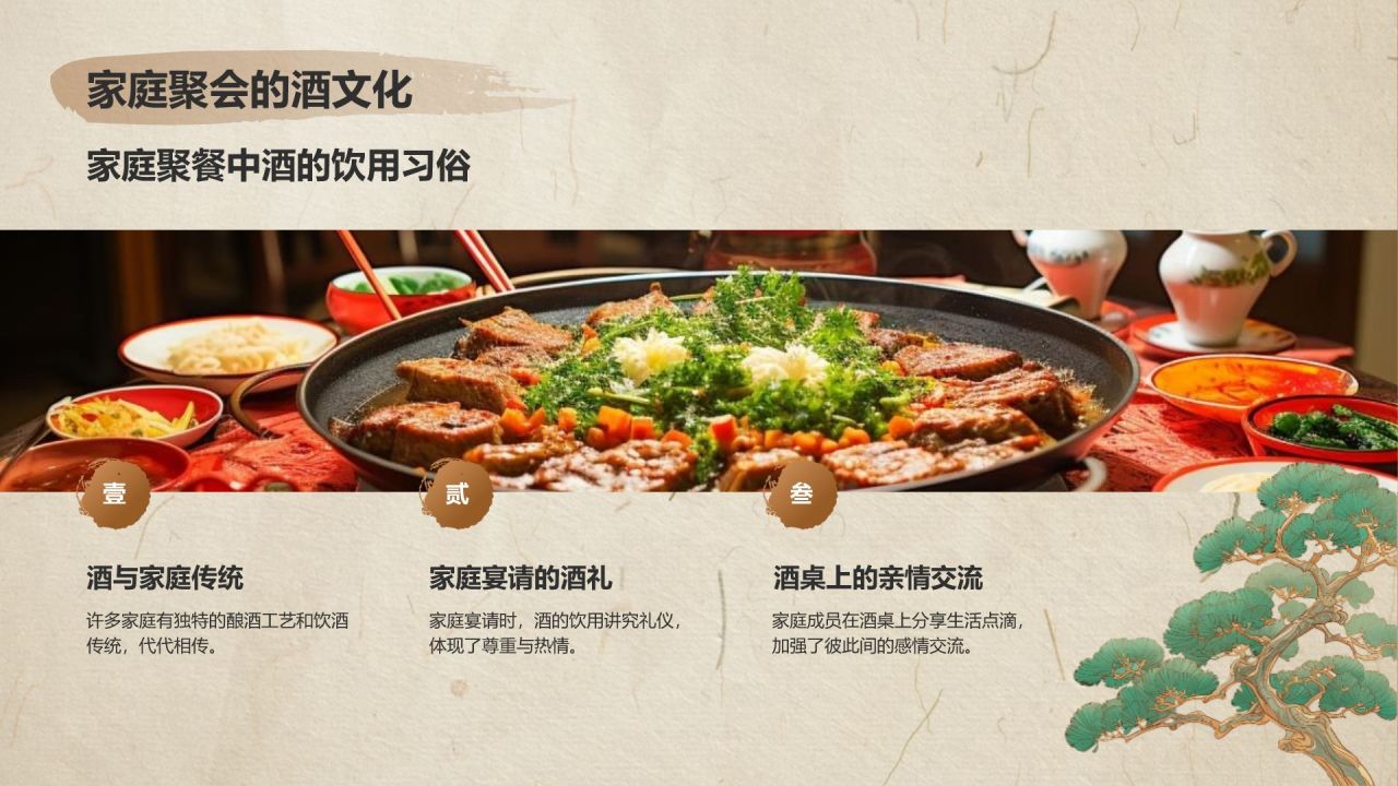 橙色复古风中国酒文化PPT模板