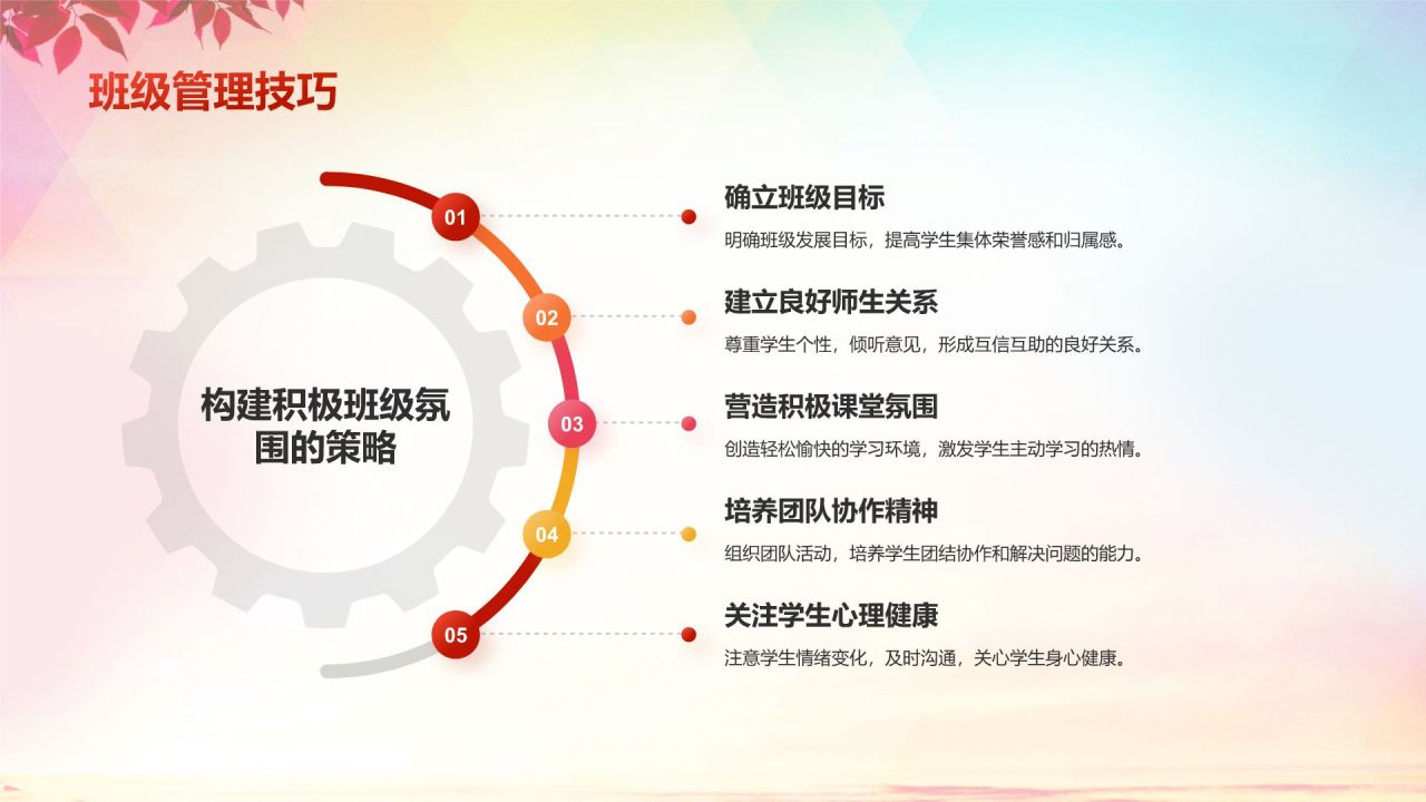 红色渐变风教师节师德师风演讲PPT模板