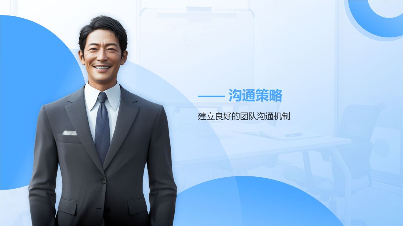 蓝色简约风管理者如何带好团队——团队建设讲座PPT模板