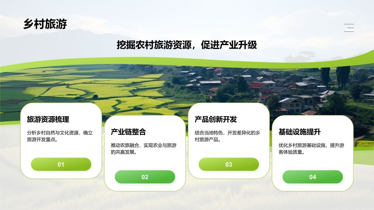 绿色商务风乡村振兴战略PPT模板