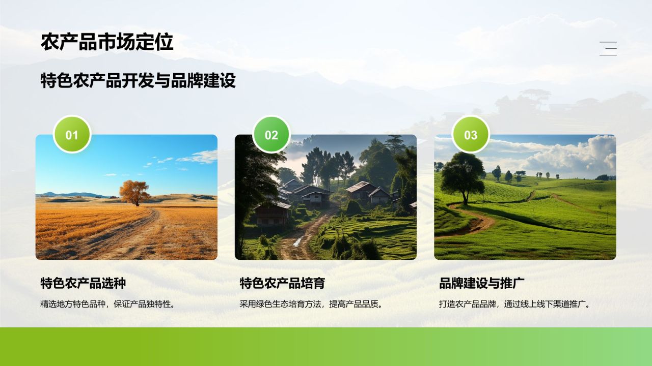 绿色商务风乡村振兴战略PPT模板
