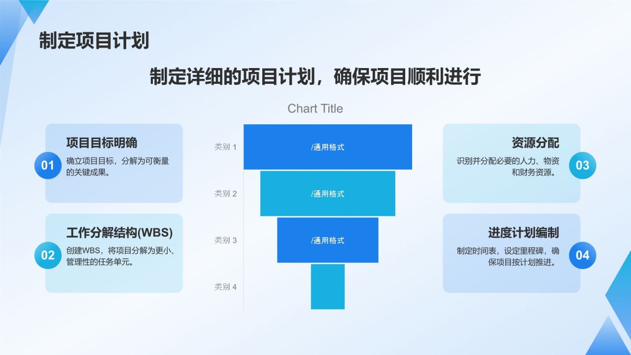 蓝色3D风项目进度管理PPT模板
