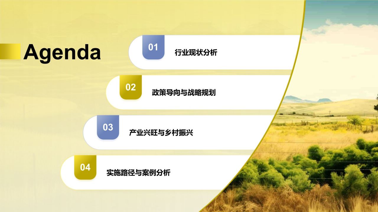 黄色摄影风乡村振兴PPT模板