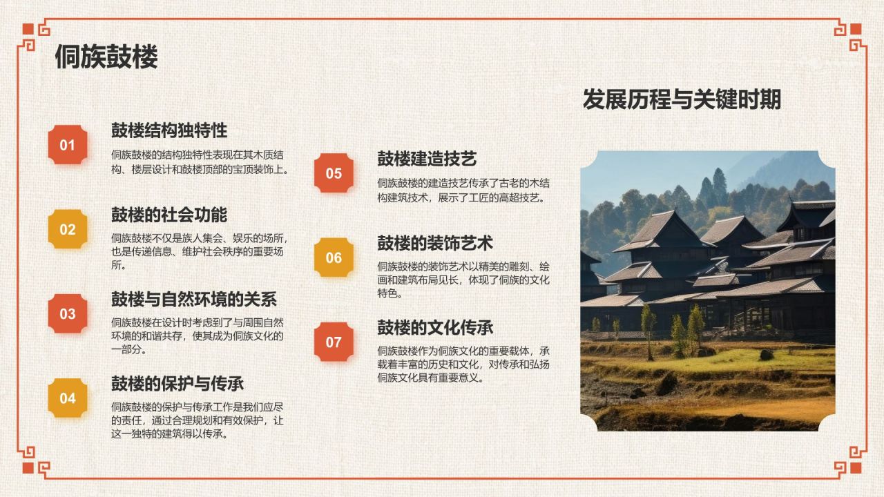 红色复古风中式建筑派系介绍之川派建筑PPT模板