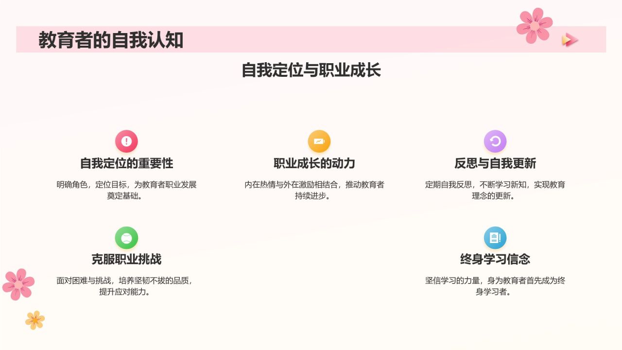 粉色扁平风心灯不息,教育情深,师德师风演讲PPT模板