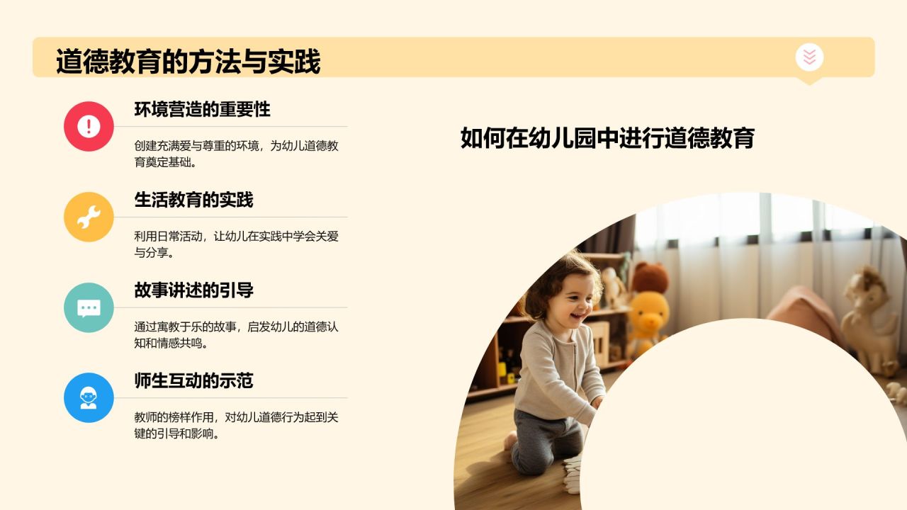 黄色扁平风师德师风—培育幸福童年的力量PPT模板