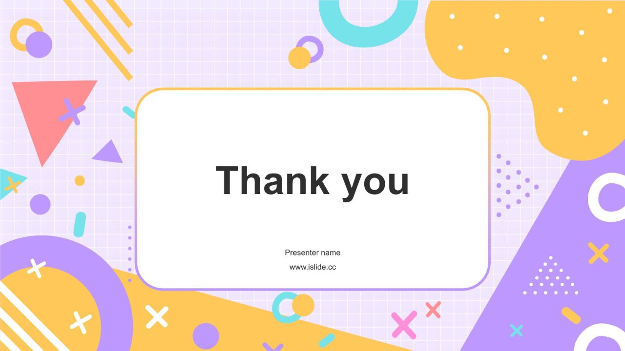 紫色孟菲斯互联网+文化创意服务总结汇报PPT模板