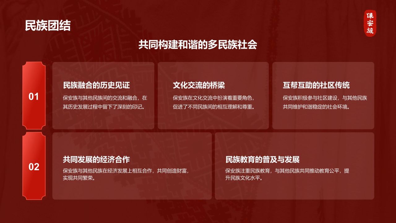 红色国潮风保安族介绍PPT模板