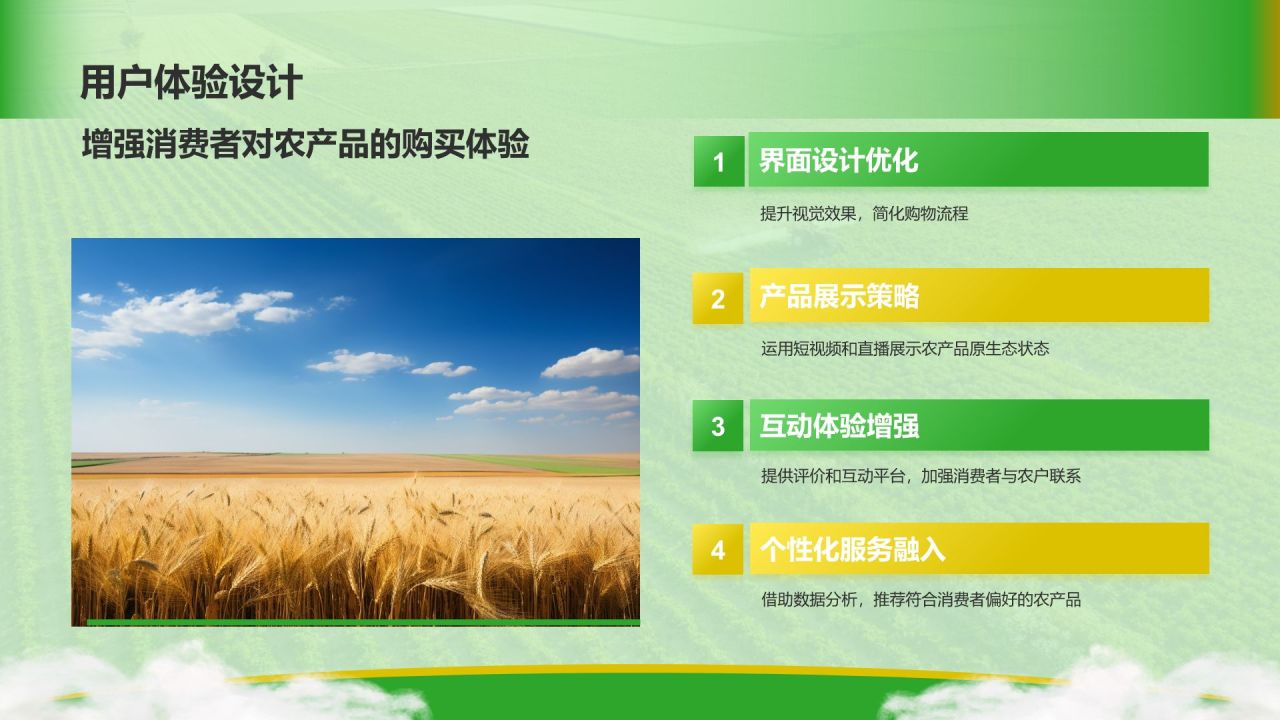 绿色商务风电商兴农PPT模板