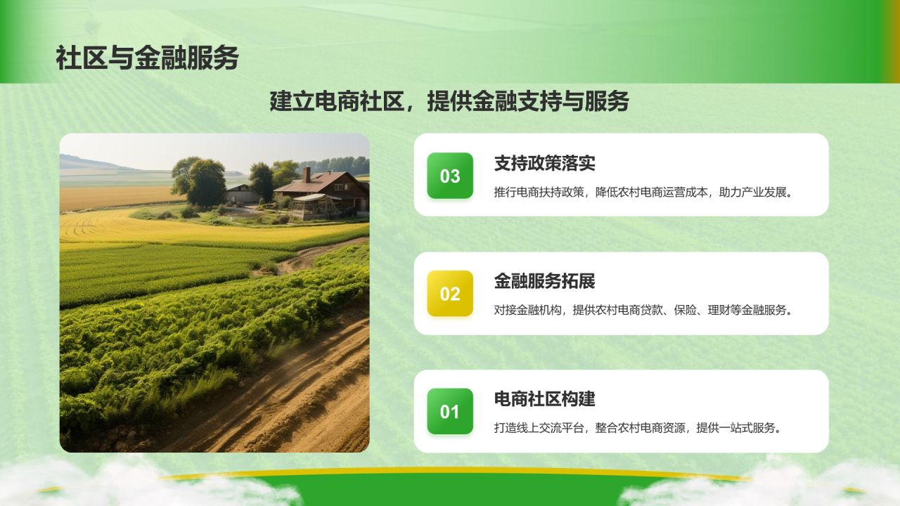 绿色商务风电商兴农PPT模板