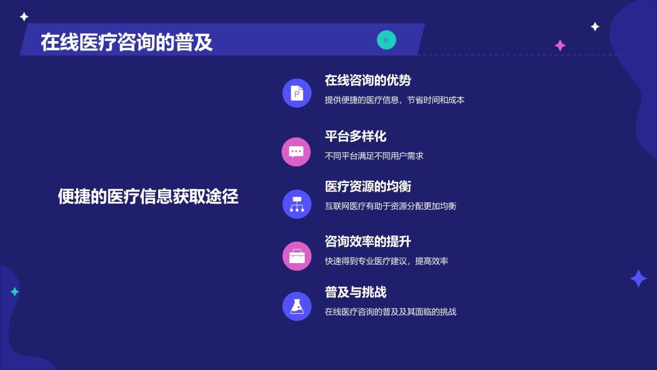 蓝色插画风互联网+社会服务的创新PPT模板