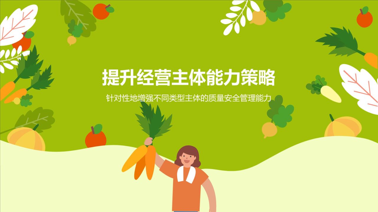 黄色插画风质量兴农万里行PPT模板