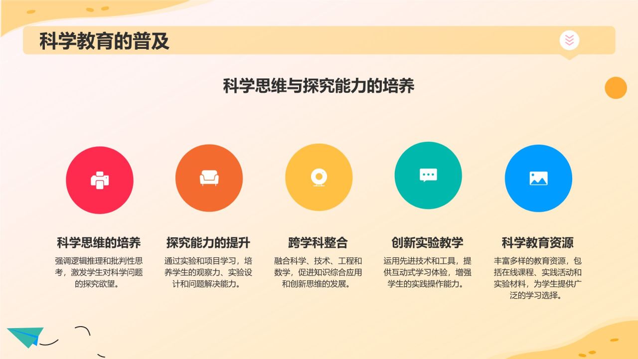 红色插画风STEAM教育的普及与未来发展PPT模板