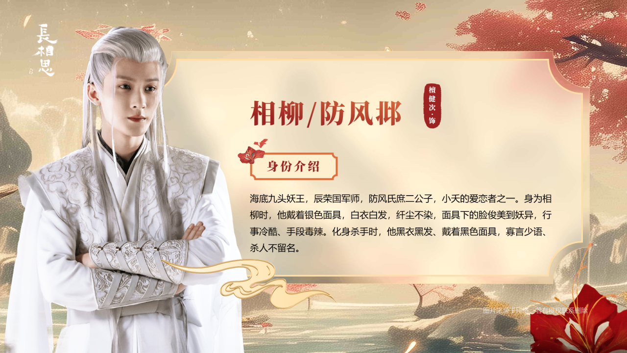 国风创意PPT人物介绍