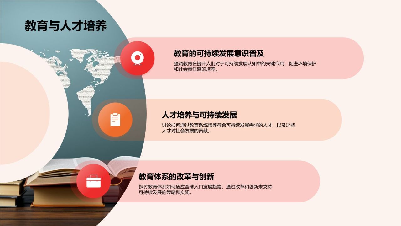 红色插画风世界人口日:全球人口趋势与可持续发展PPT模板