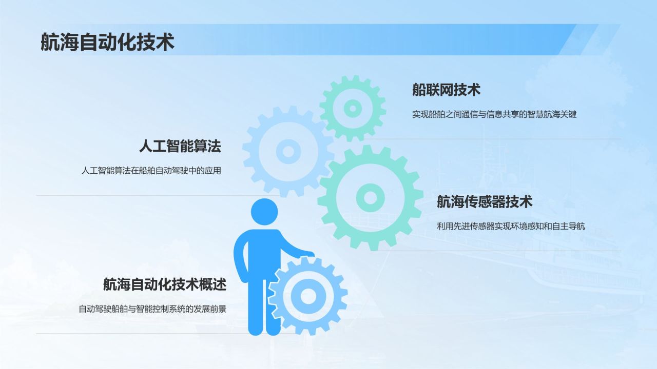 蓝色插画风中国航海日：智慧航海，畅行未来PPT模板