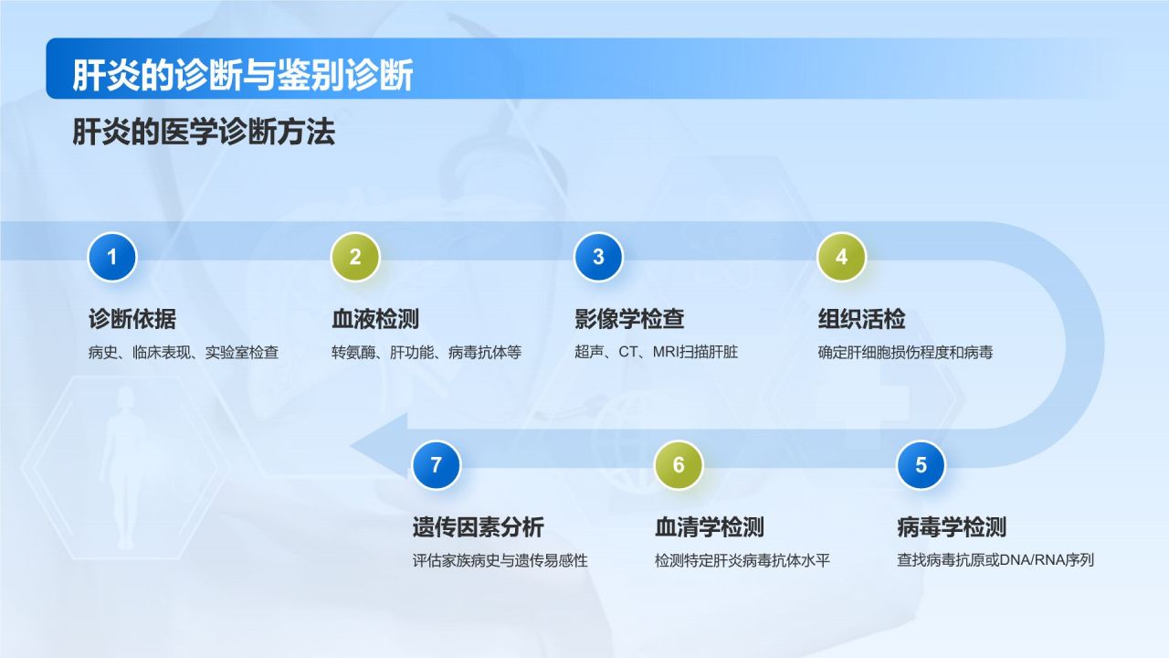 蓝色商务风肝炎——疾病科普PPT模板