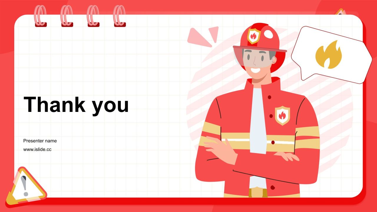 红色插画风全国防灾减灾主题班会PPT模板