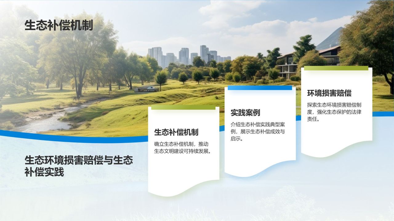 黄色商务风绿水青山就是金山银山生态文明建设PPTPPT模板