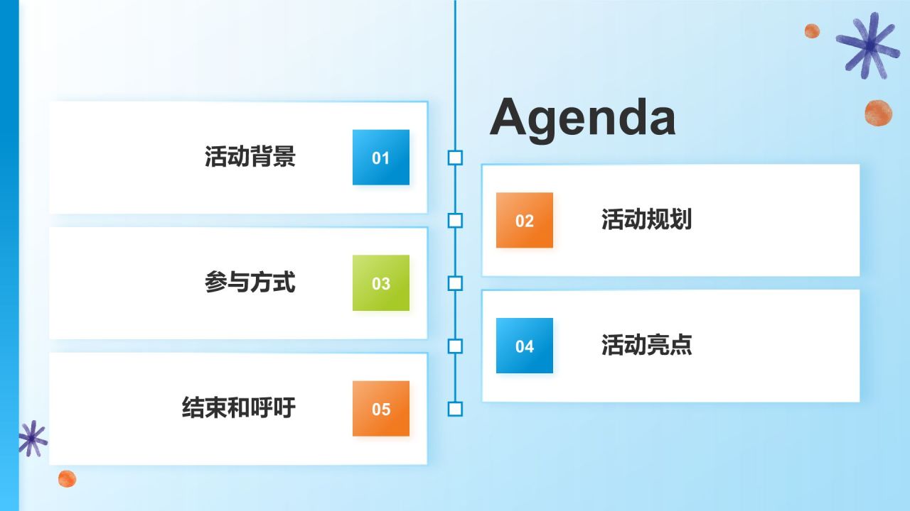 蓝色小清新大学生公益活动PPT模板