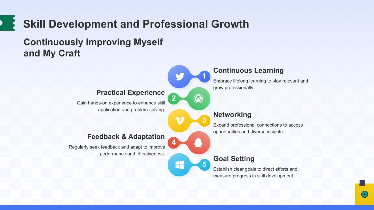 蓝色3D风英文自我介绍PPT模板