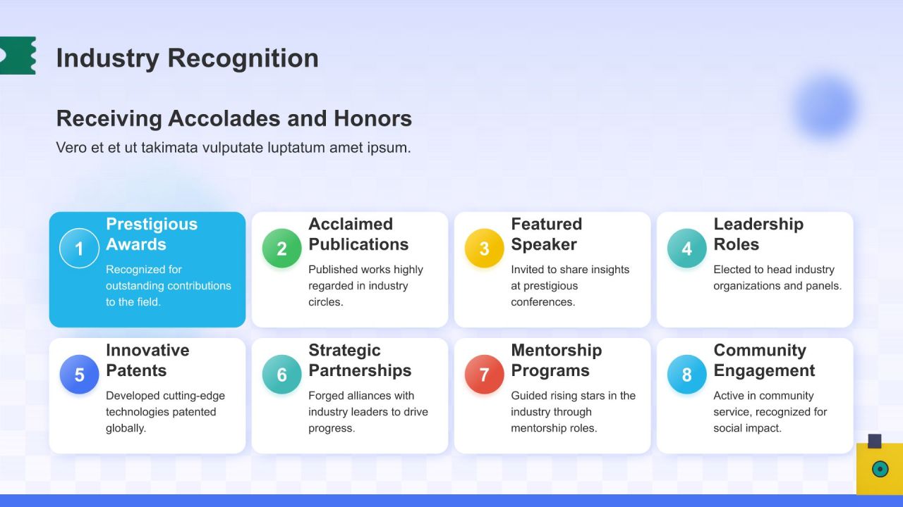 蓝色3D风英文自我介绍PPT模板