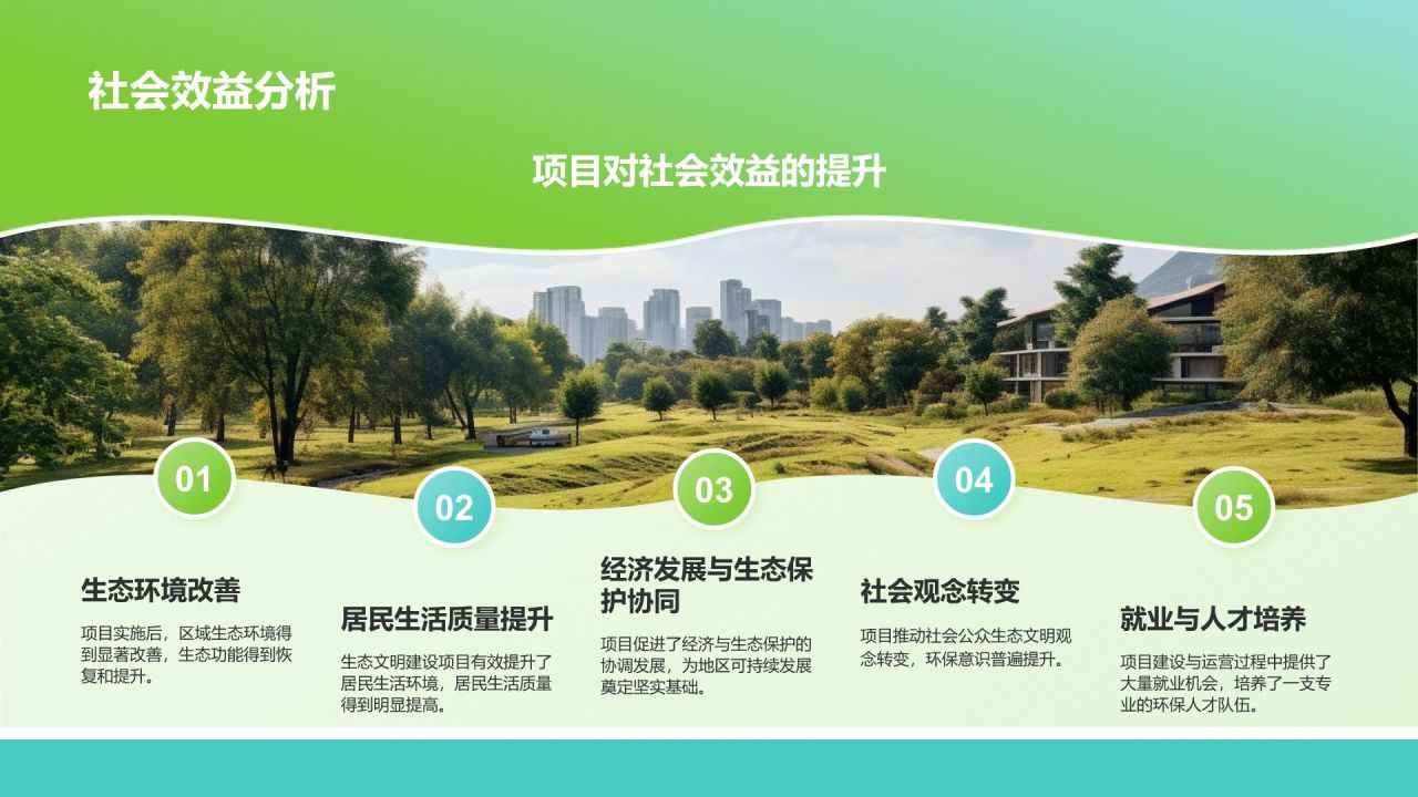 绿色摄影风生态文明建设项目汇报PPT模板
