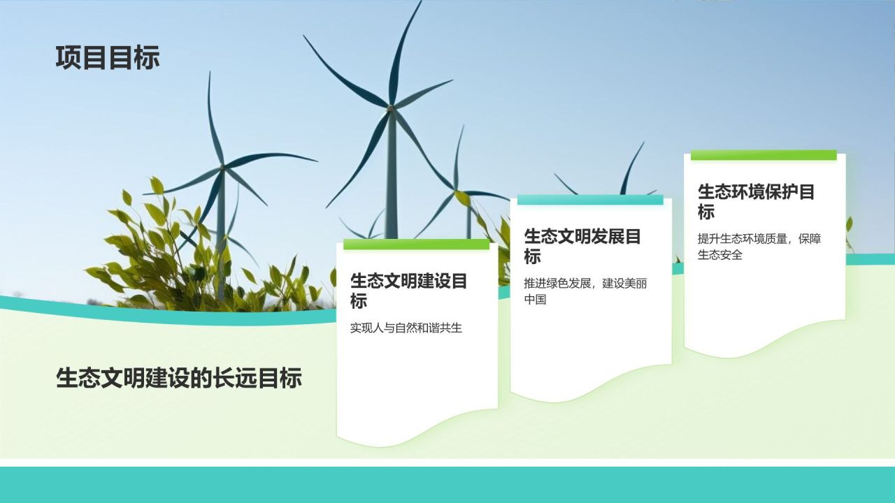绿色摄影风生态文明建设项目汇报PPT模板