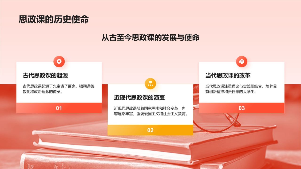 红色党政风大学生讲思政课PPT模板