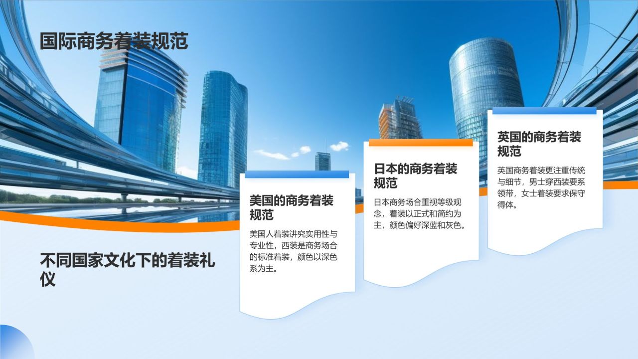 蓝色商务风商务礼仪培训PPT模板