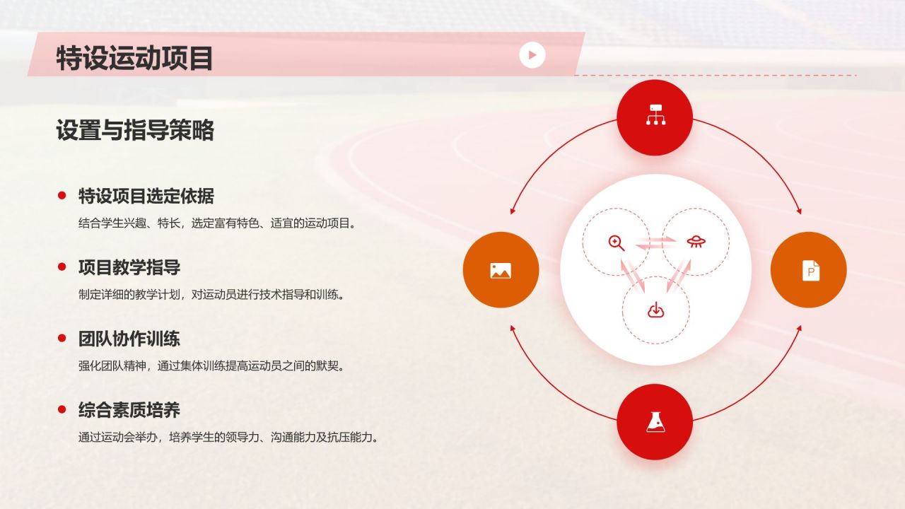 红色摄影风校园运动会PPT模板