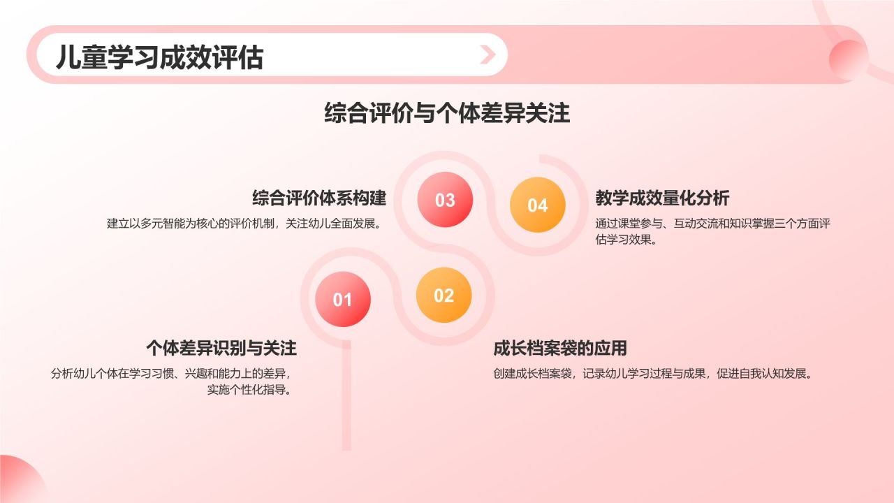 红色插画风幼儿园工作汇报PPT模板