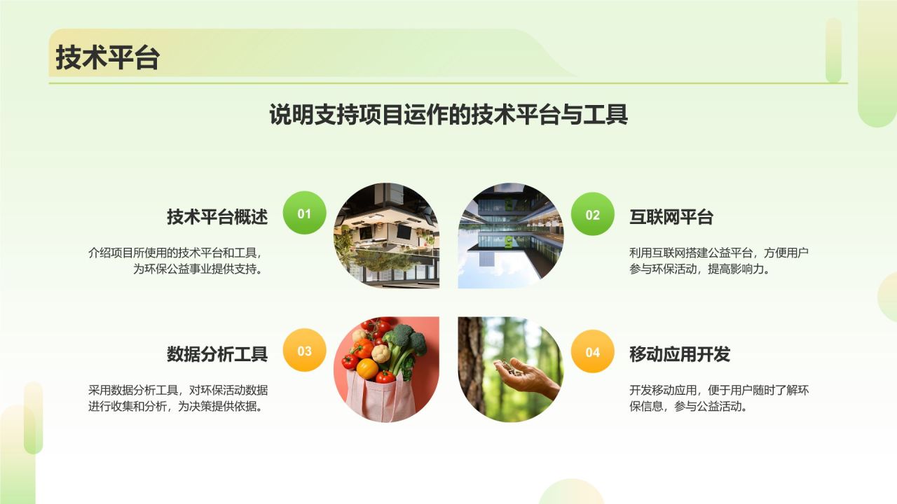 绿色插画风互联网+社会服务商业计划书PPT模板