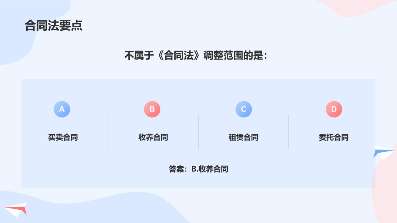 蓝色插画风大学生法律知识竞赛PPT模板