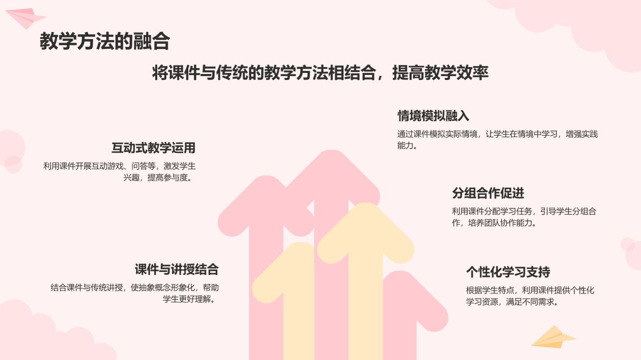 红色卡通风学前教育课件PPT模板