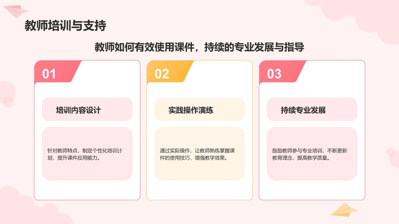 红色卡通风学前教育课件PPT模板