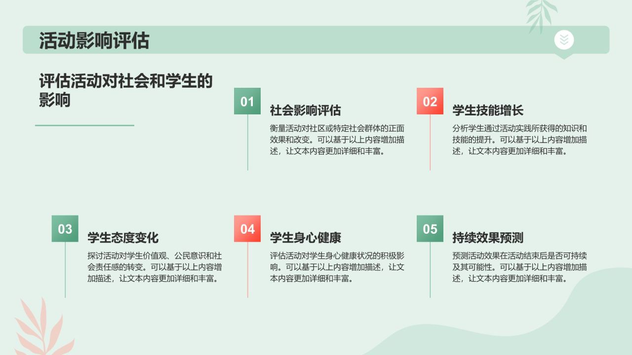 绿色插画风暑假社会实践活动流程规划PPT模板