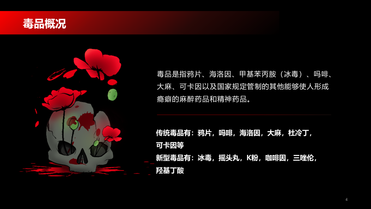 黑色珍爱生命远离毒品法制教育PPT