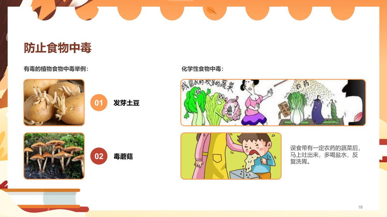 橙色寒假安全教育主题PPT