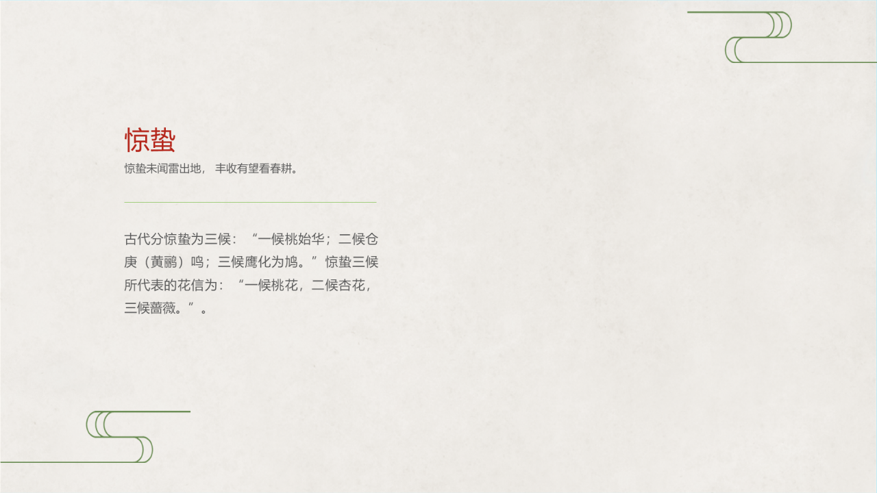 绿色清新惊蛰节气PPT