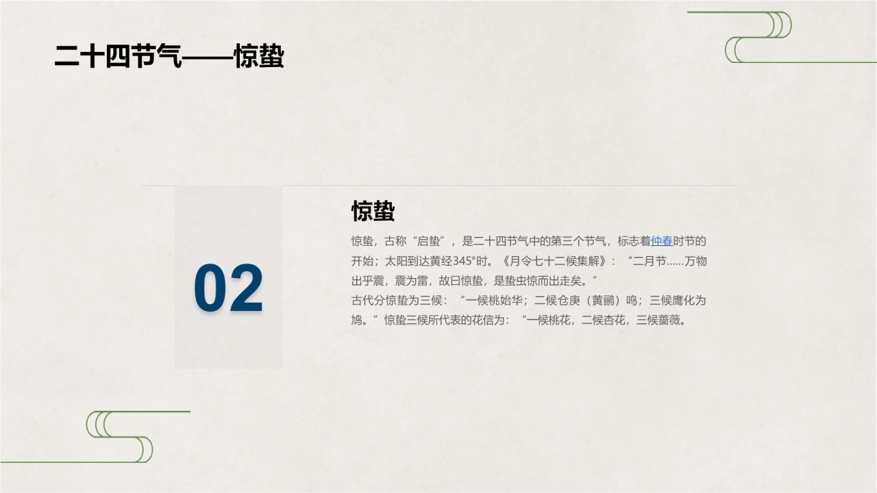 绿色清新惊蛰节气PPT