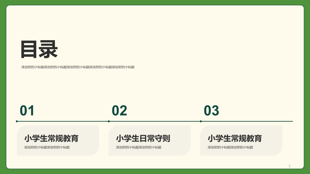 绿色小学生行为规范PPT