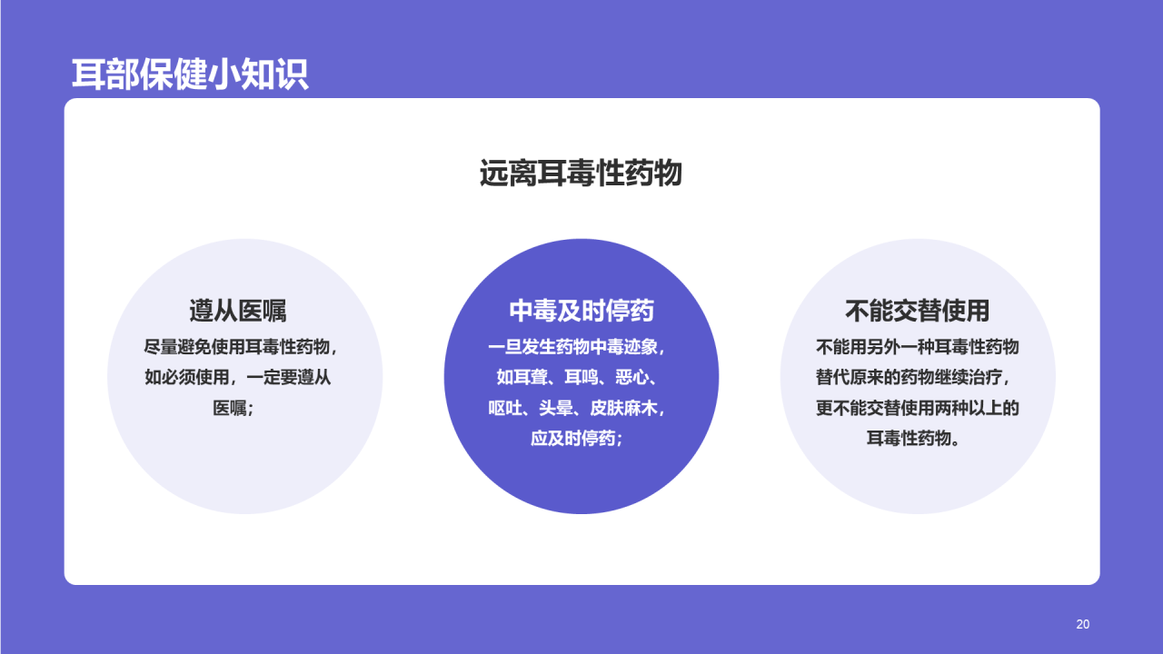 紫色医疗心理健康全国爱耳日PPT